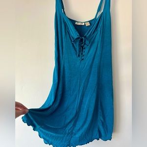 Teal vintage 90s Victorias Secret slip dress L